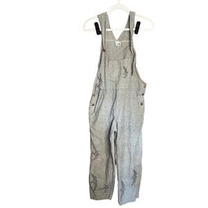 Gray Earthy Crunchy Cotton Ganesh Himal Bird Jumper Overalls
